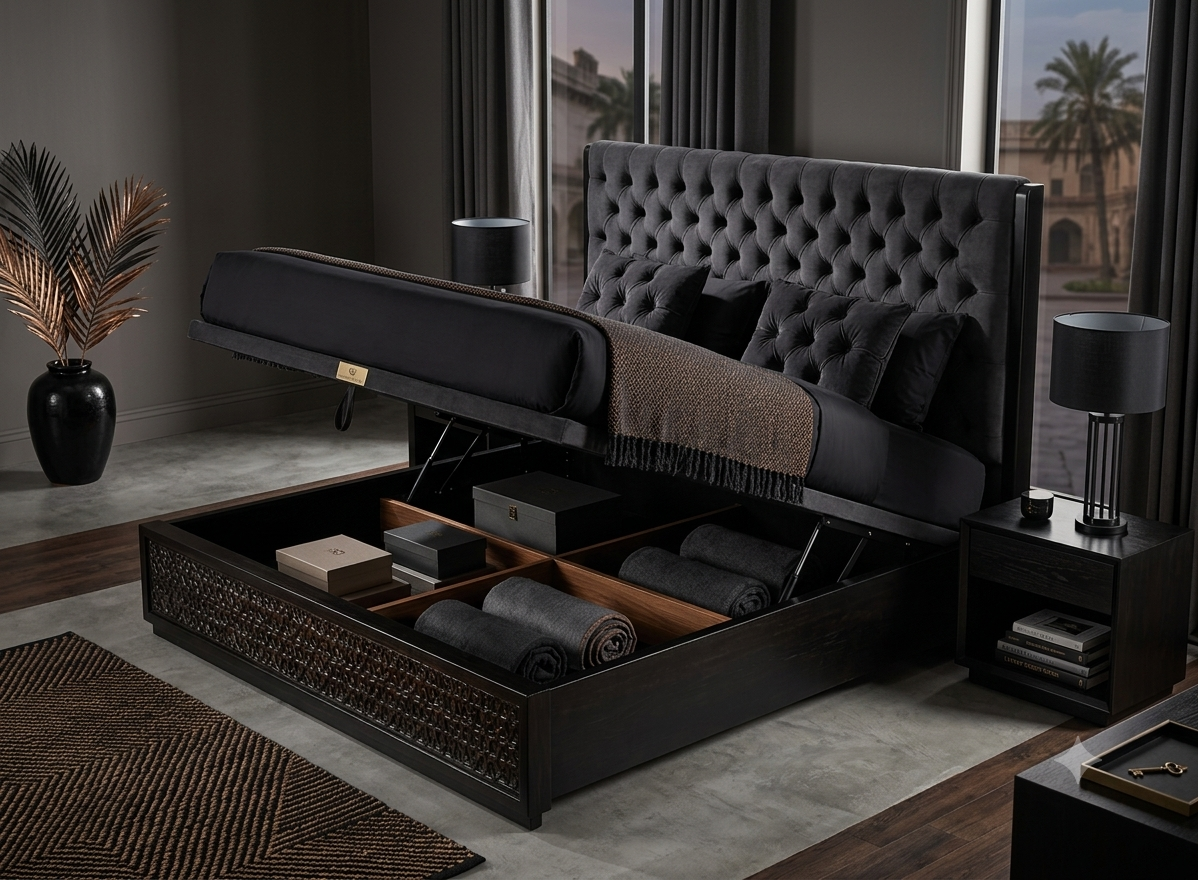 The Obsidian Nocturne Tufted Bed photo 2
