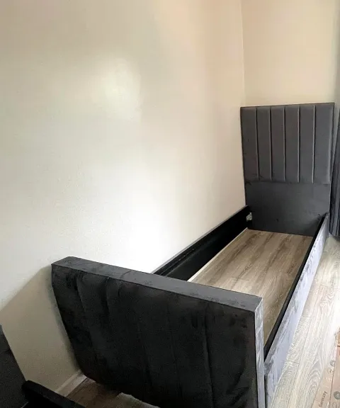 Ottoman Bed (With Footboard) in Black